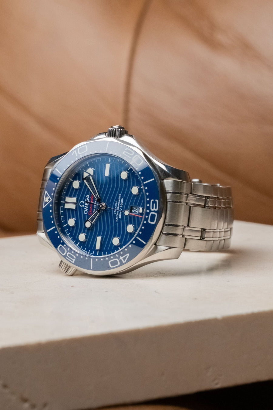 2021 Omega Seamaster Diver 300M Blue Dial on Bracelet Ref. 210.30.42.20.03.001 - Wristory