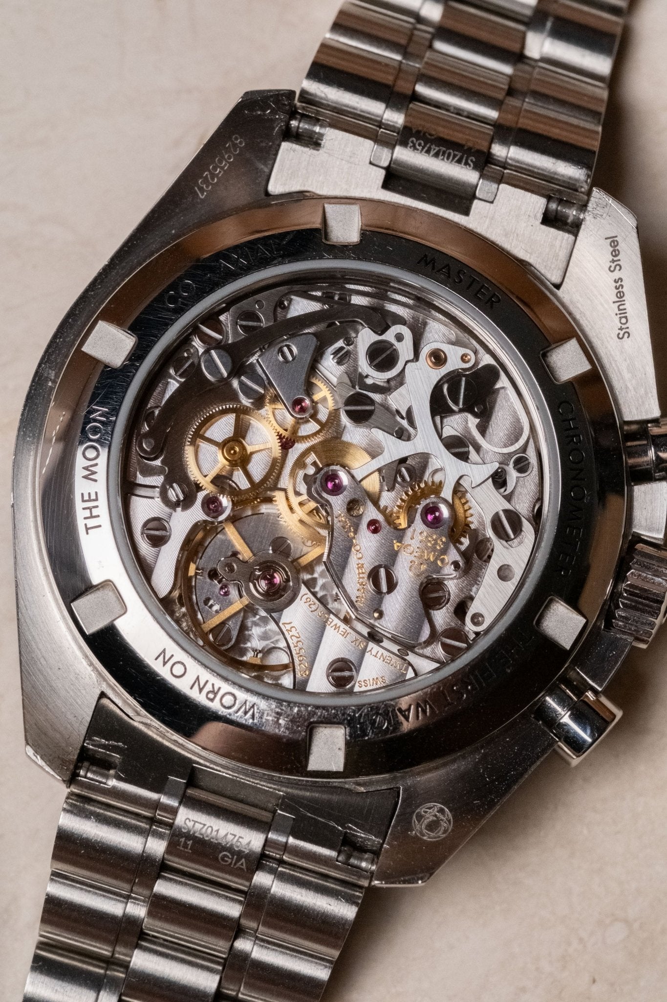 2021 Omega Speedmaster Professional Moonwatch Sapphire Sandwich 310.30.42.50.01.002 caseback view
