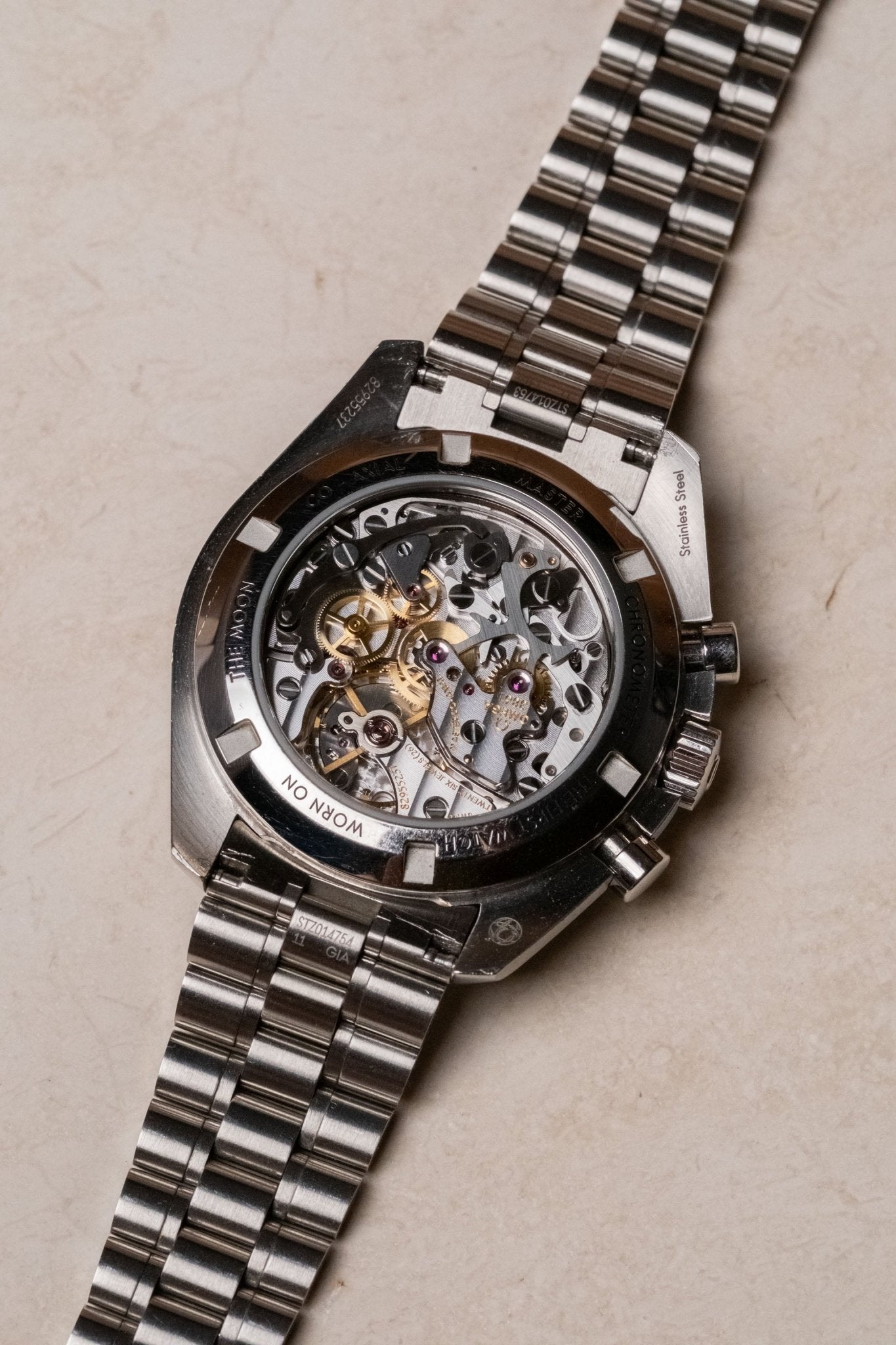 2021 Omega Speedmaster Professional Moonwatch Sapphire Sandwich 310.30.42.50.01.002 caseback view