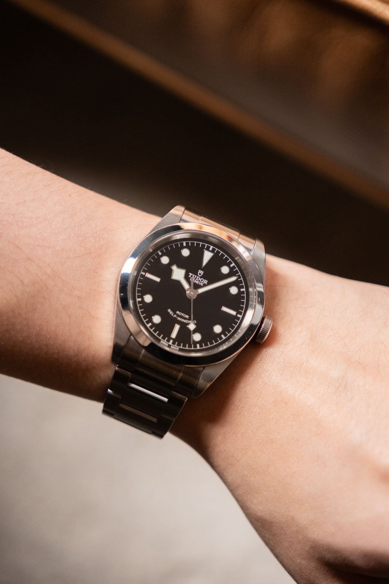 2021 Tudor Black Bay 41 “Smiley” 79540 dial detail close-up