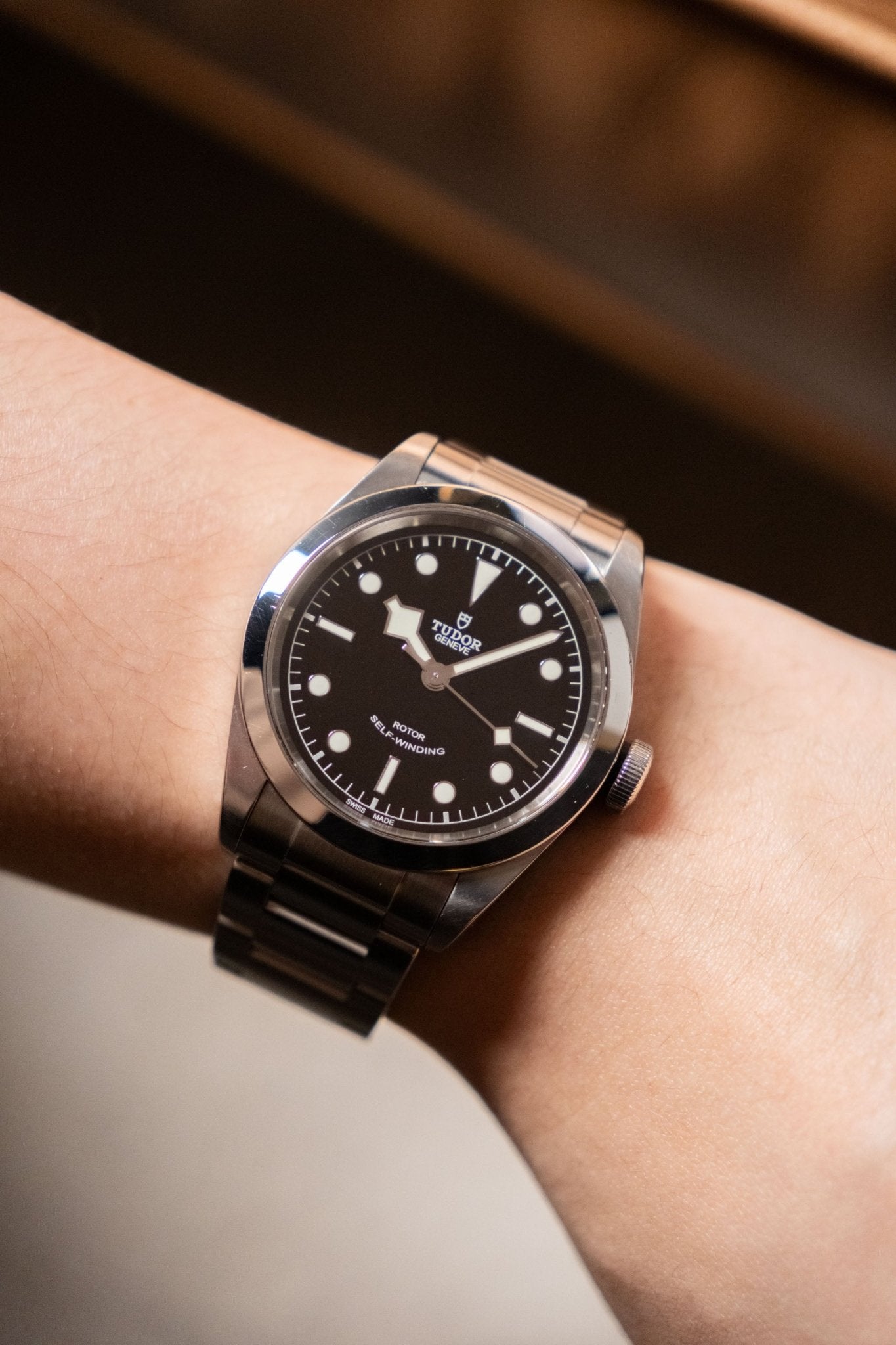 2021 Tudor Black Bay 41 “Smiley” 79540 dial detail close-up