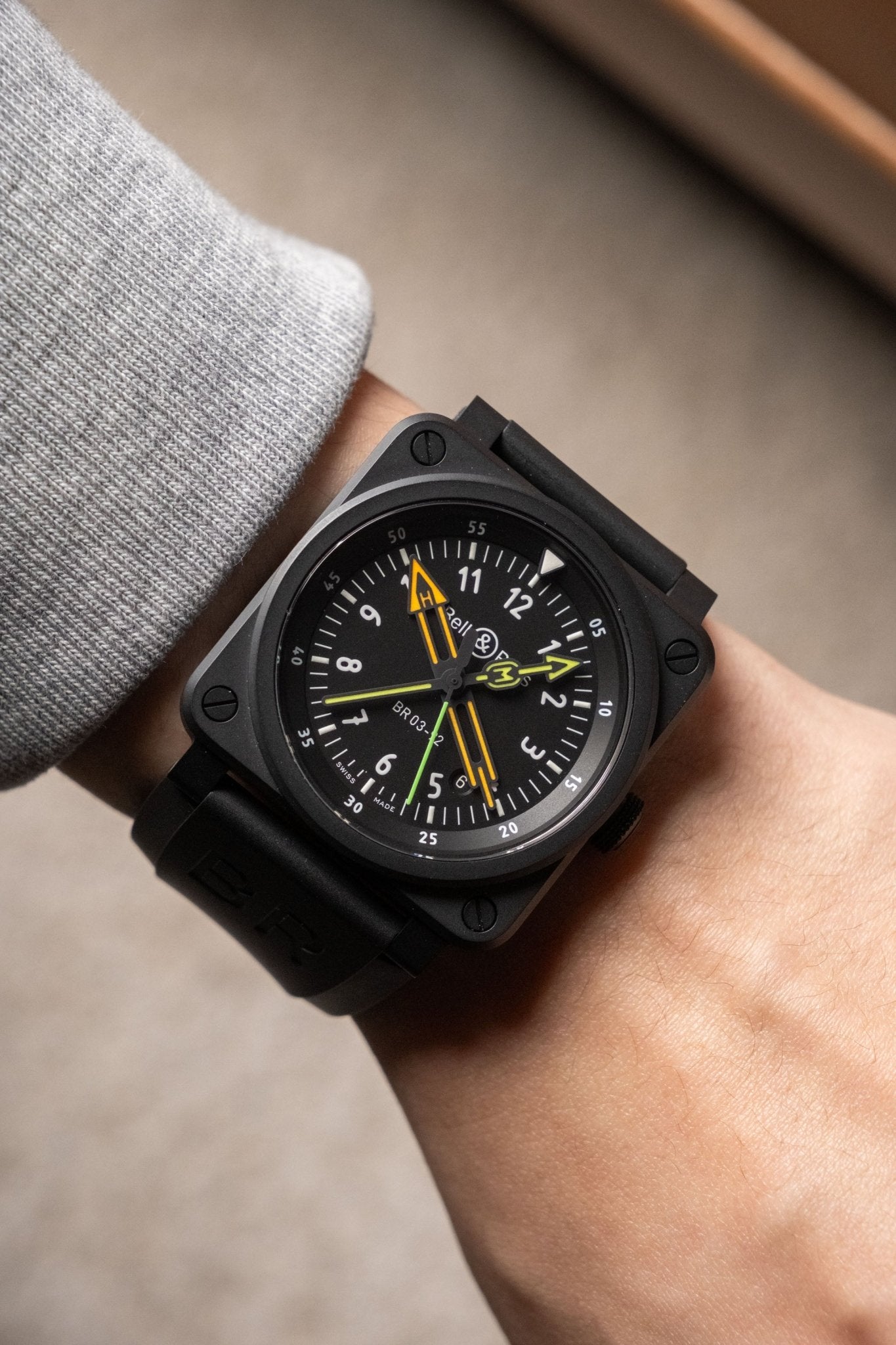 2022 Bell & Ross BR03-92 Radiocompass Limited Edition Ref. BR0392-RCO-CE/SRB - Wristory