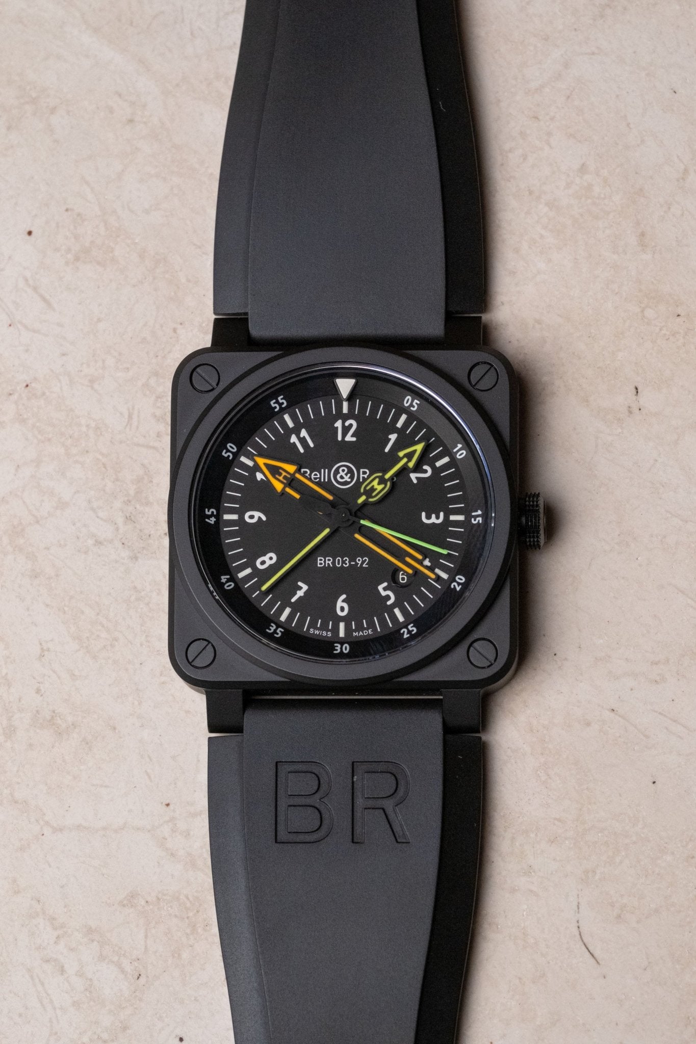 2022 Bell & Ross BR03-92 Radiocompass Limited Edition Ref. BR0392-RCO-CE/SRB - Wristory