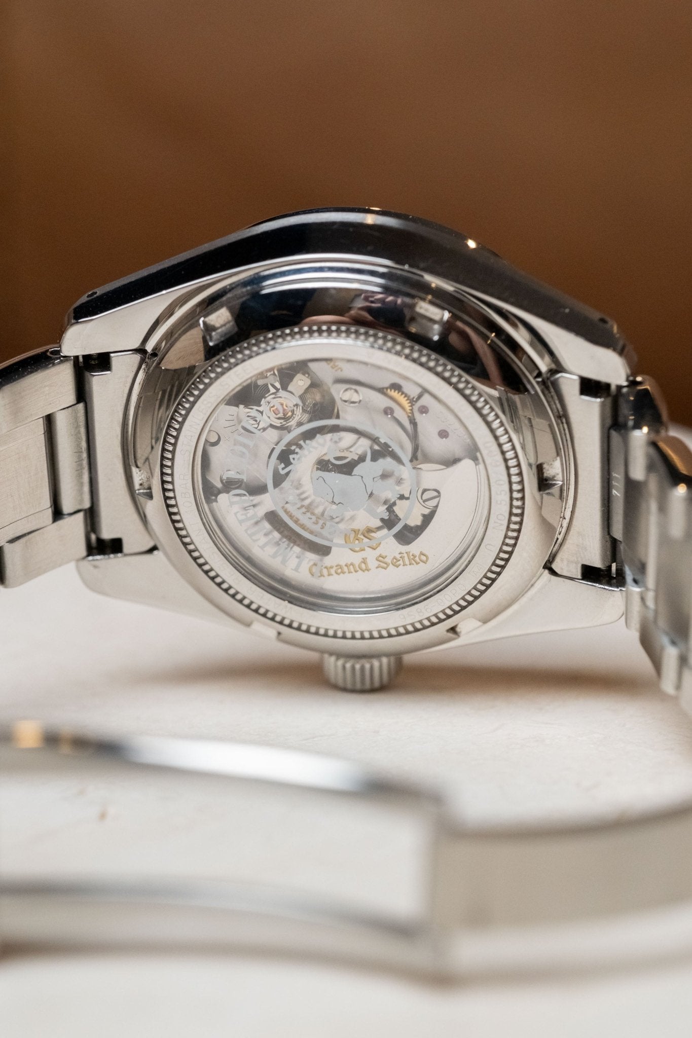 2022 Grand Seiko Heritage Collection GMT Asia Limited Edition SBGJ253 caseback view
