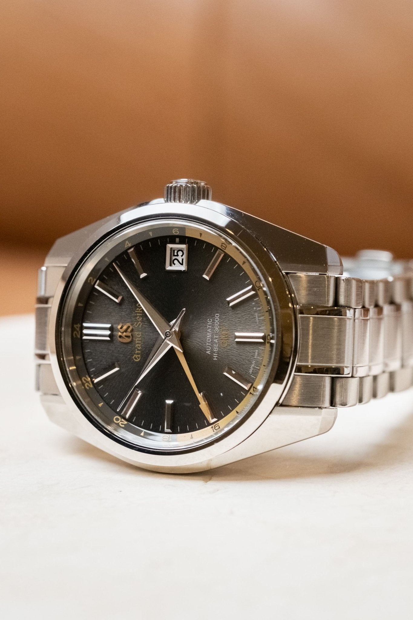 2022 Grand Seiko Heritage Collection GMT Asia Limited Edition SBGJ253 dial detail close-up