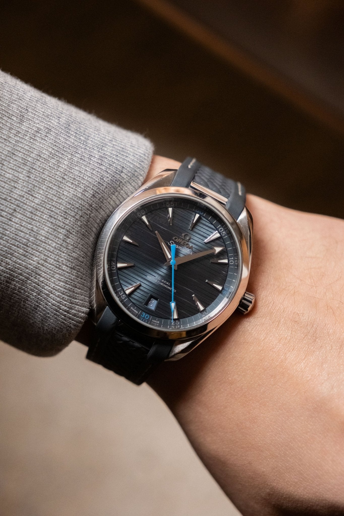 2022 OMEGA Seamaster Aqua Terra “Blue Horizontal” Dial 220.12.41.21.03.002 - Wristory