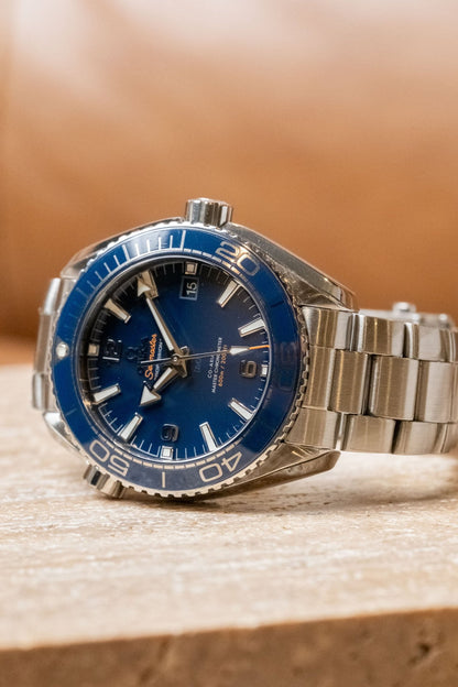 2022 Omega Seamaster Planet Ocean 600M dial detail close-up