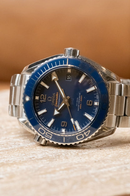 2022 Omega Seamaster Planet Ocean 600M dial detail close-up