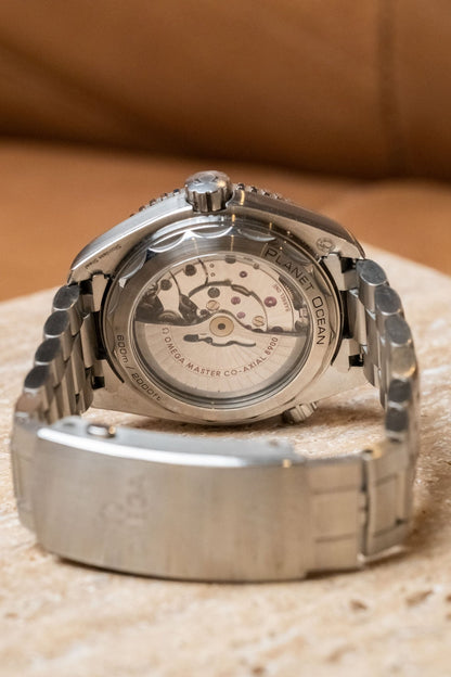 2022 Omega Seamaster Planet Ocean 600M caseback view