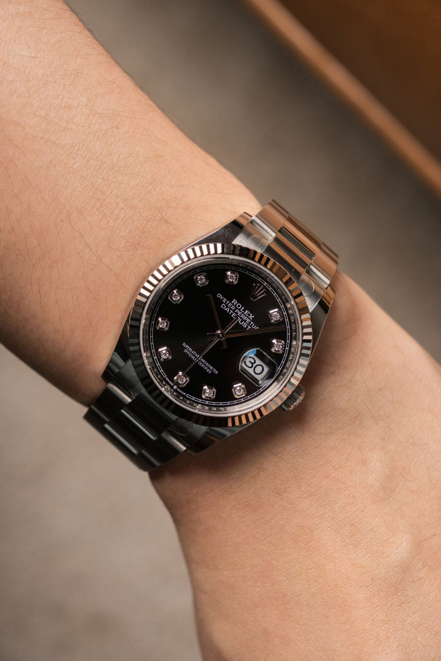 2022 Rolex Datejust 36 Black Diamond Dial Ref. 126234 - Wristory