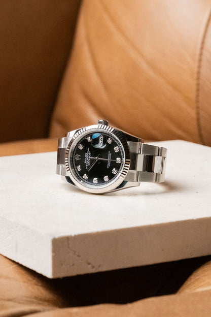 2022 Rolex Datejust 36 Black Diamond Dial Ref. 126234 - Wristory