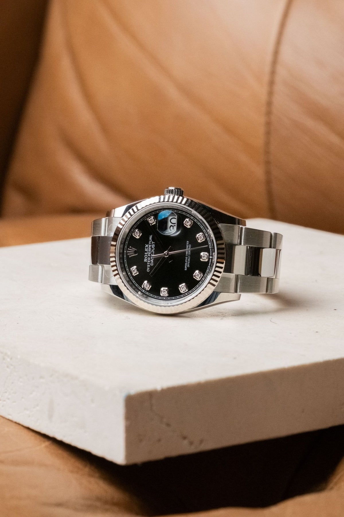 2022 Rolex Datejust 36 Black Diamond Dial Ref. 126234 - Wristory