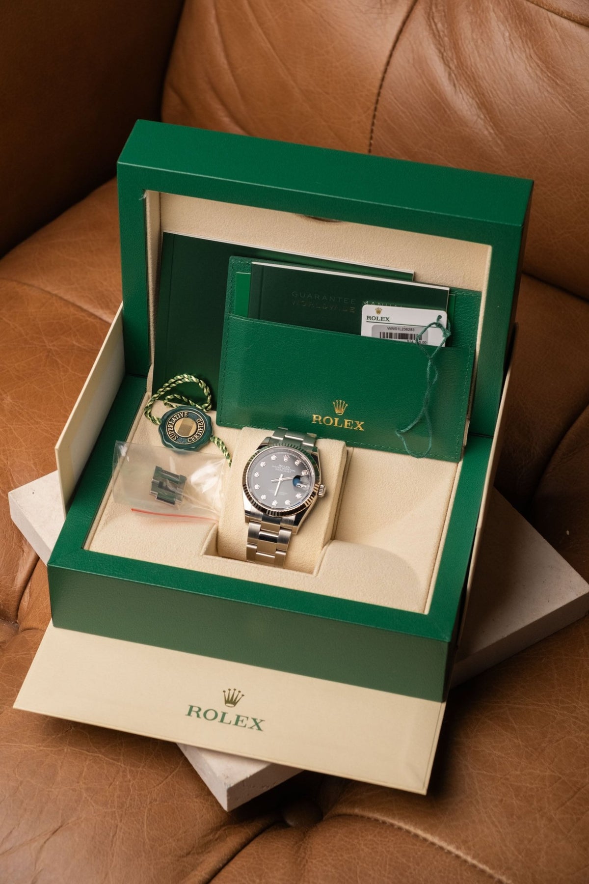 2022 Rolex Datejust 36 Black Diamond Dial Ref. 126234 - Wristory