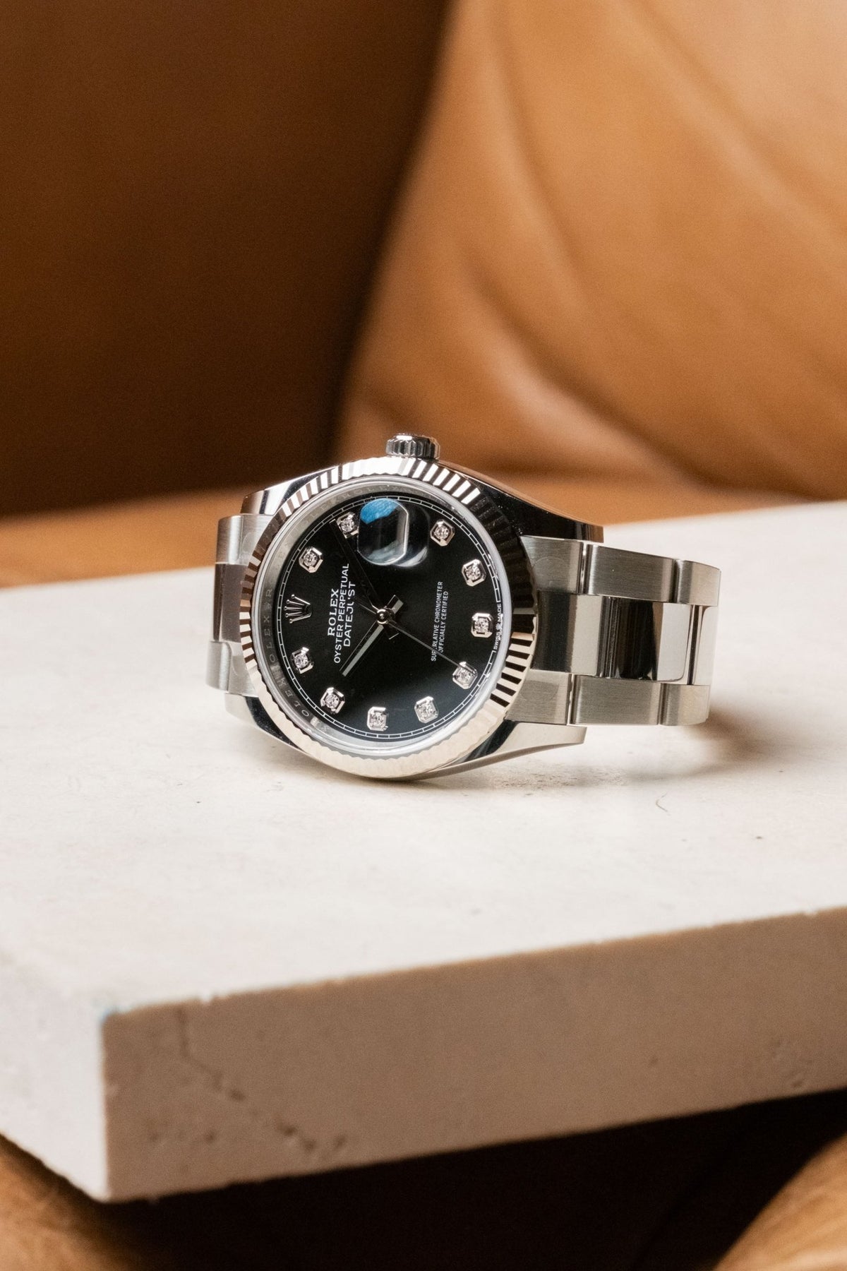 2022 Rolex Datejust 36 Black Diamond Dial Ref. 126234 - Wristory