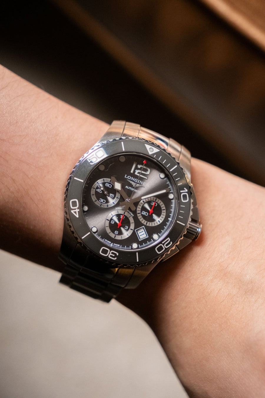 2023 Longines HydroConquest Chronograph Grey Dial L3.782.4.96.9 pre-owned watch Wristory Melbourne