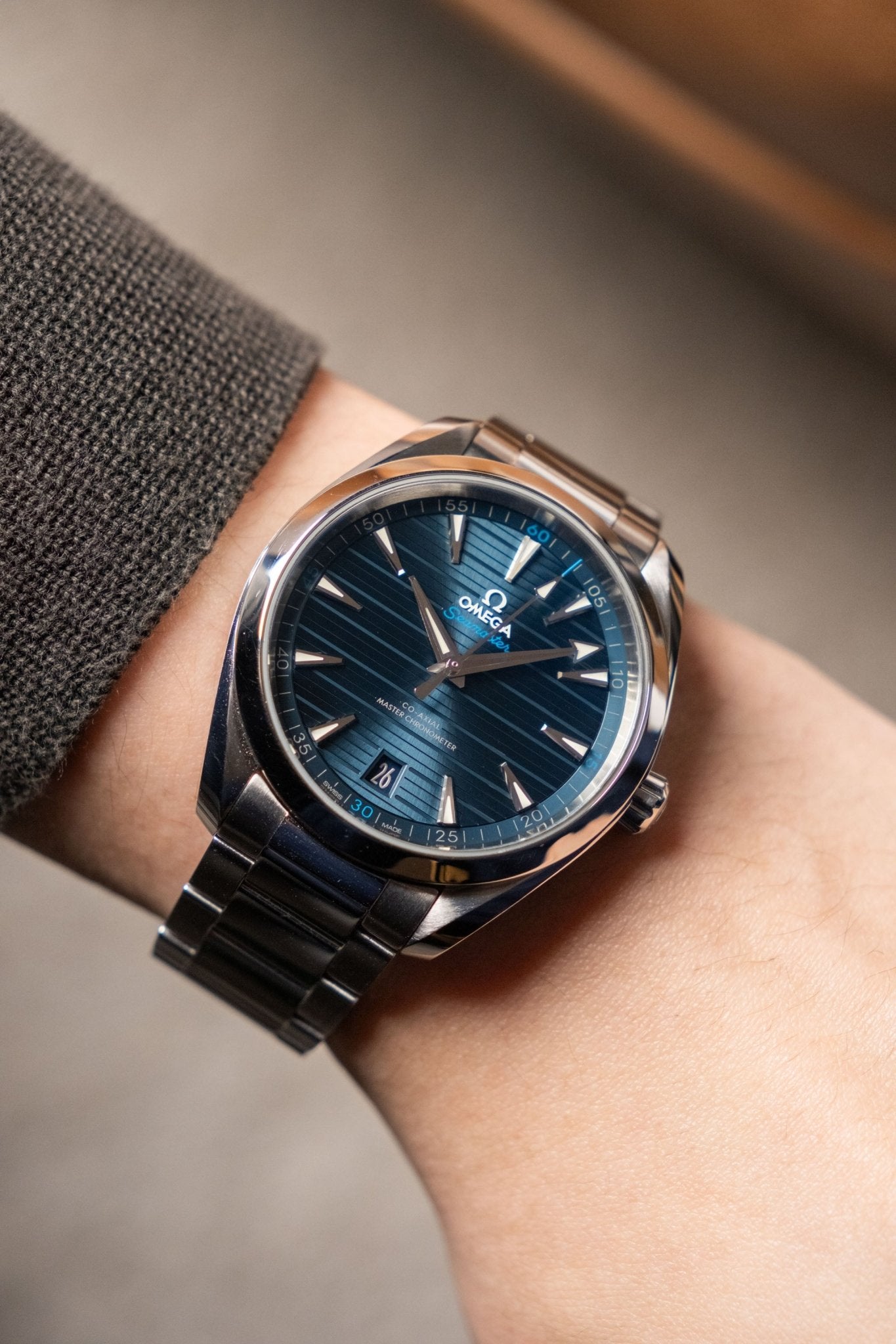 2023 Omega Aqua Terra Blue Dial Ref. 220.10.41.21.03.004 - Wristory