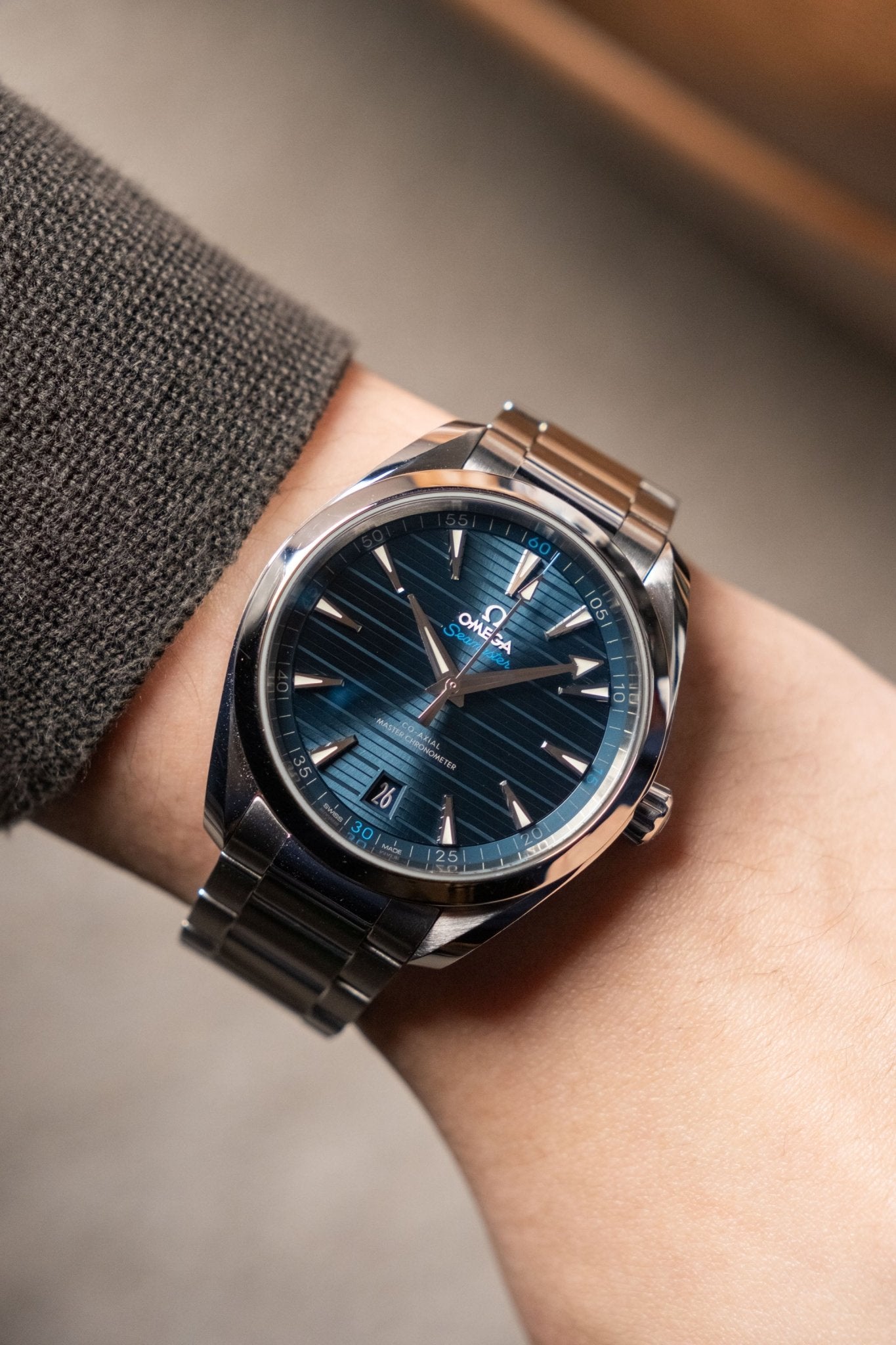 2023 Omega Aqua Terra Blue Dial Ref. 220.10.41.21.03.004 - Wristory