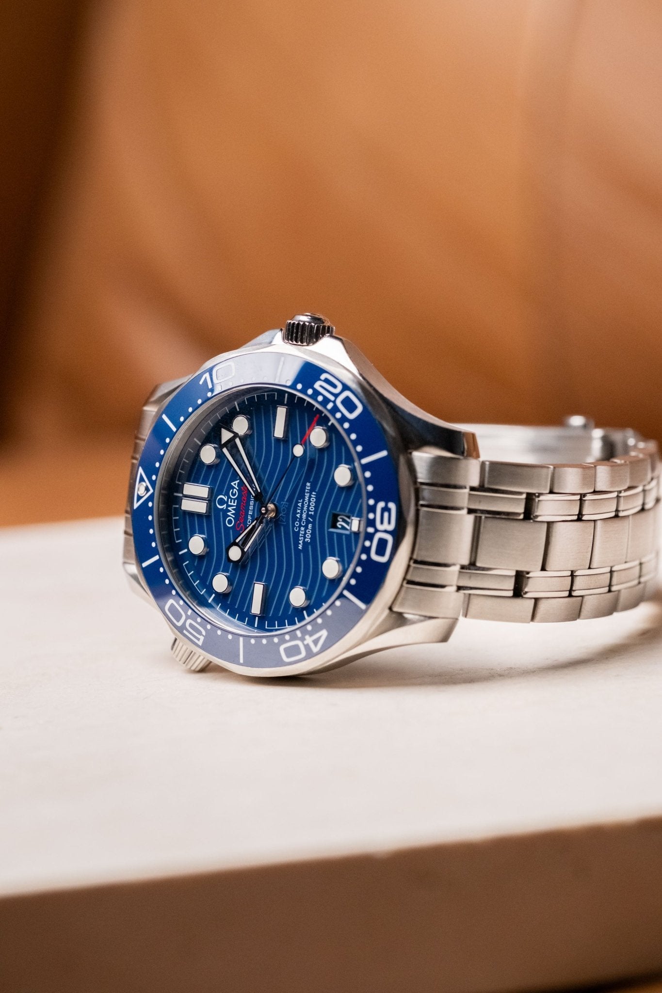 2023 Omega Seamaster Diver 300M Blue Ceramic Dial Ref. 210.30.42.20.03.001 - Wristory