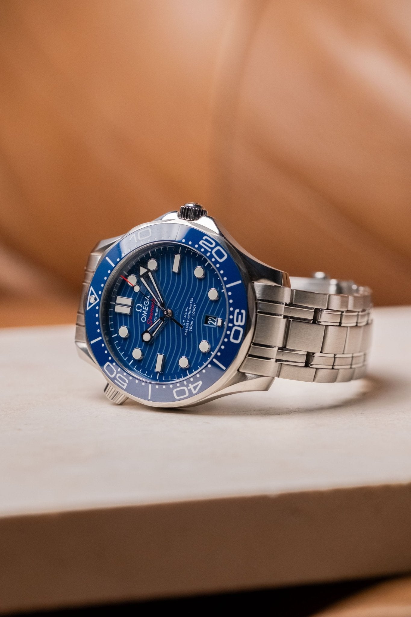 2023 Omega Seamaster Diver 300M Blue Ceramic Dial Ref. 210.30.42.20.03.001 - Wristory