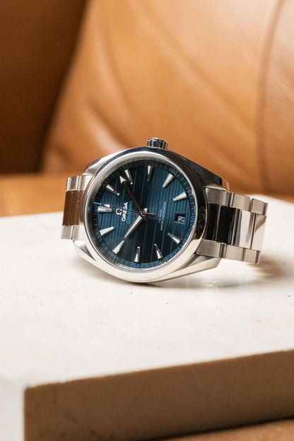 2024 Omega Aqua Terra "Blue Teak" Ref. 220.10.41.21.03.001 - Wristory