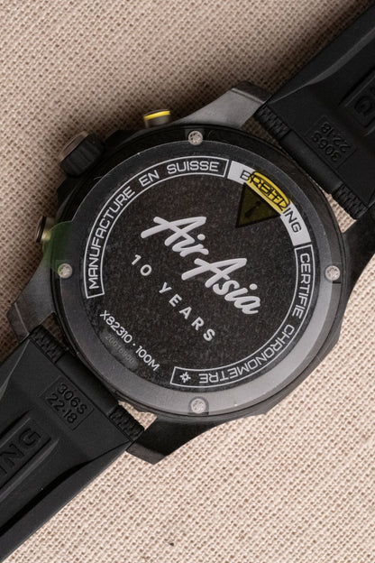 2025 Breitling Endurance Pro 44 Chronograph “Air-Asia” 10 Years Service Edition caseback view