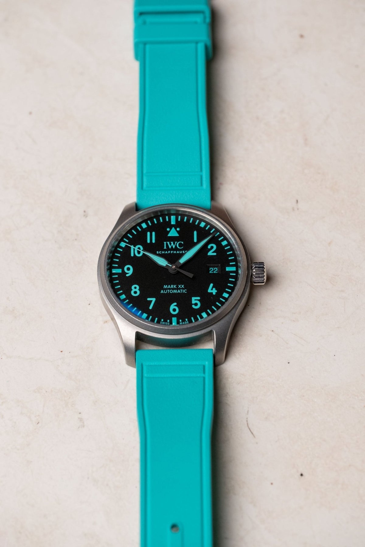 2025 IWC Schaffhausen Pilot Mark XX Mercedes-AMG PETRONAS Formula One™ Team IW3282-10 - Wristory