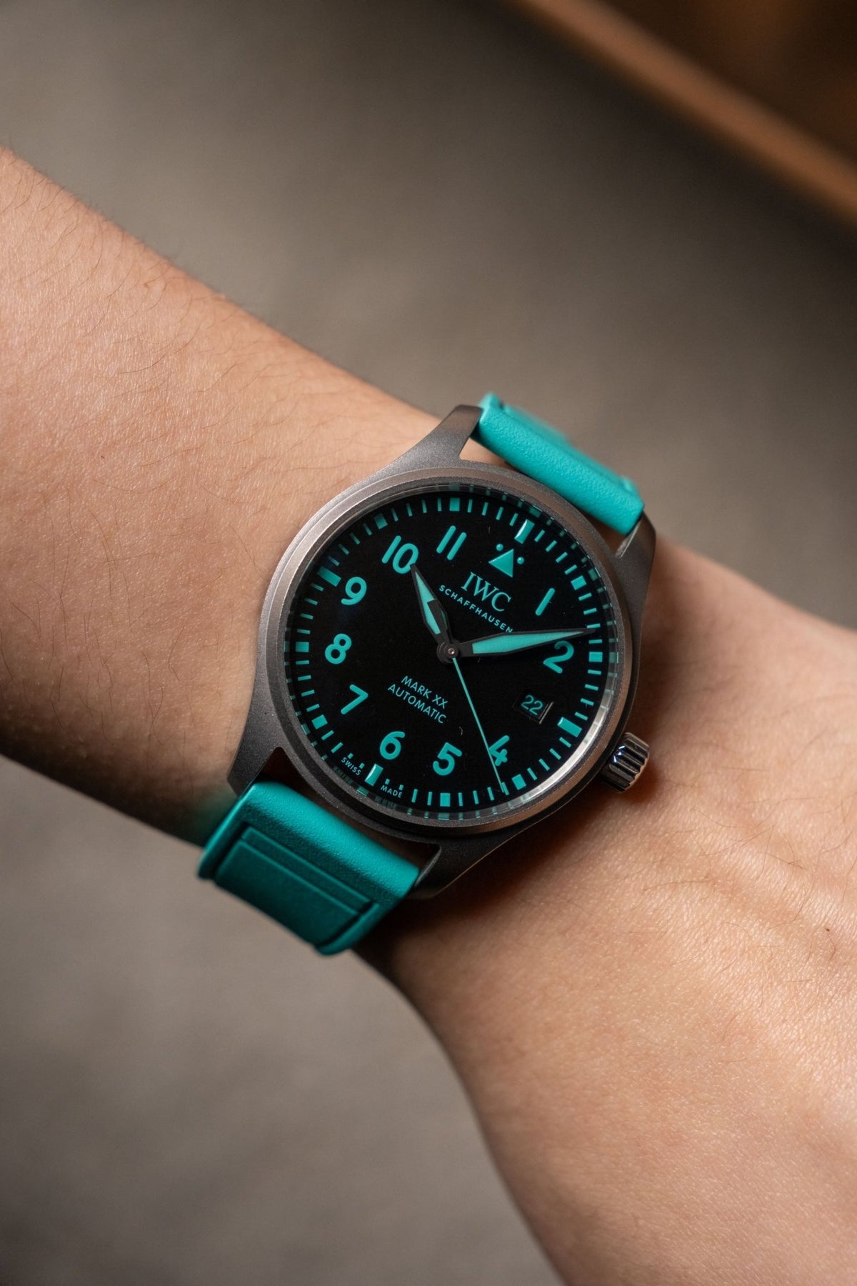 2025 IWC Schaffhausen Pilot Mark XX Mercedes-AMG PETRONAS Formula One™ Team IW3282-10 - Wristory