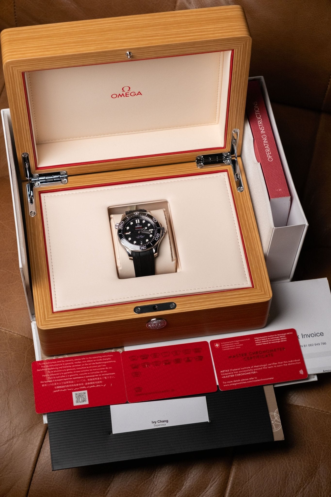 2025 OMEGA Seamaster Diver 300M Black Wave Dial on Rubber Ref 210.32.42.20.01.001 - Wristory