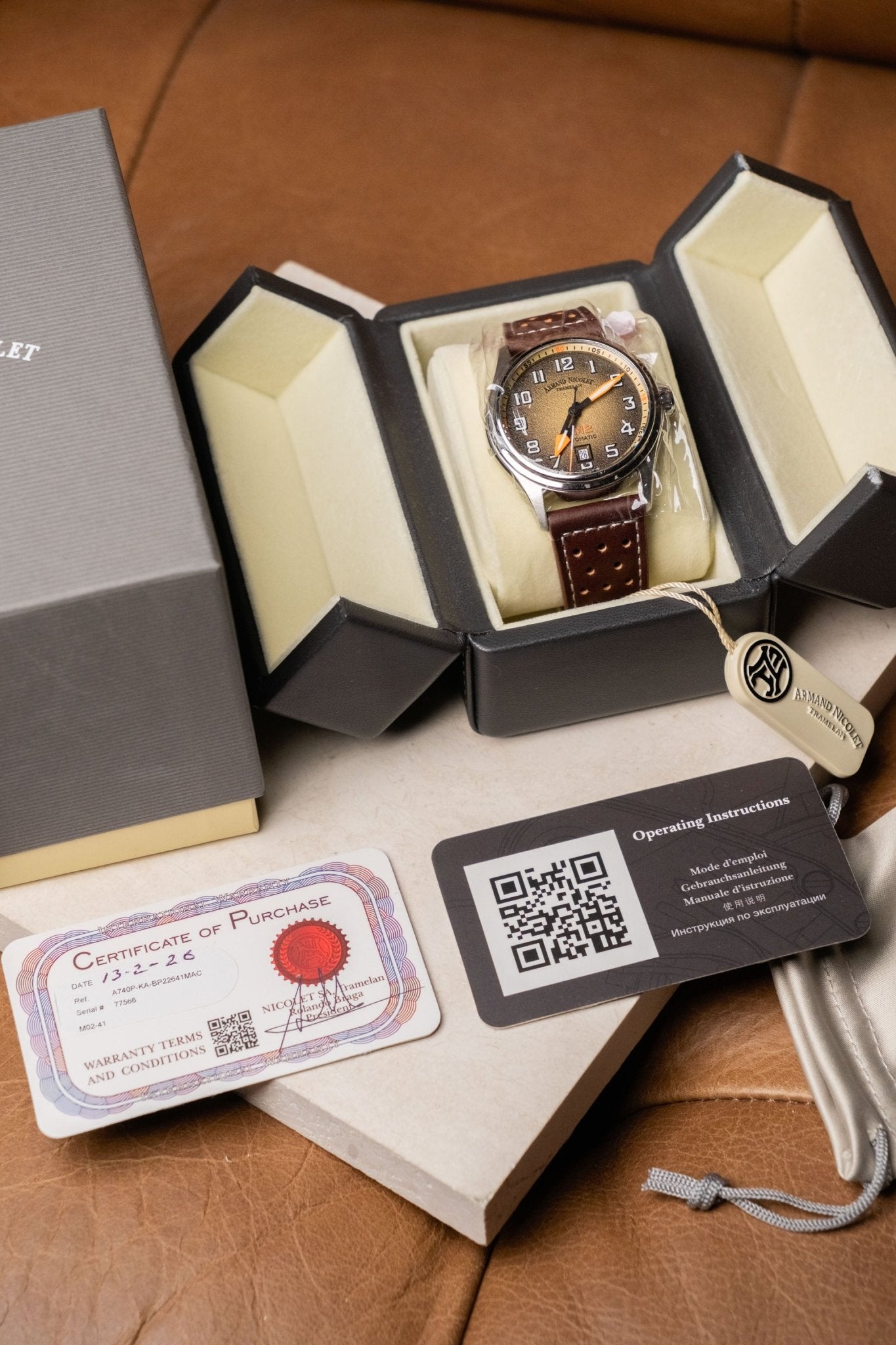 2026 Armand Nicolet MM2 Brown Dial 43mm Ref. A740P - KA - BP22641MAC - Wristory