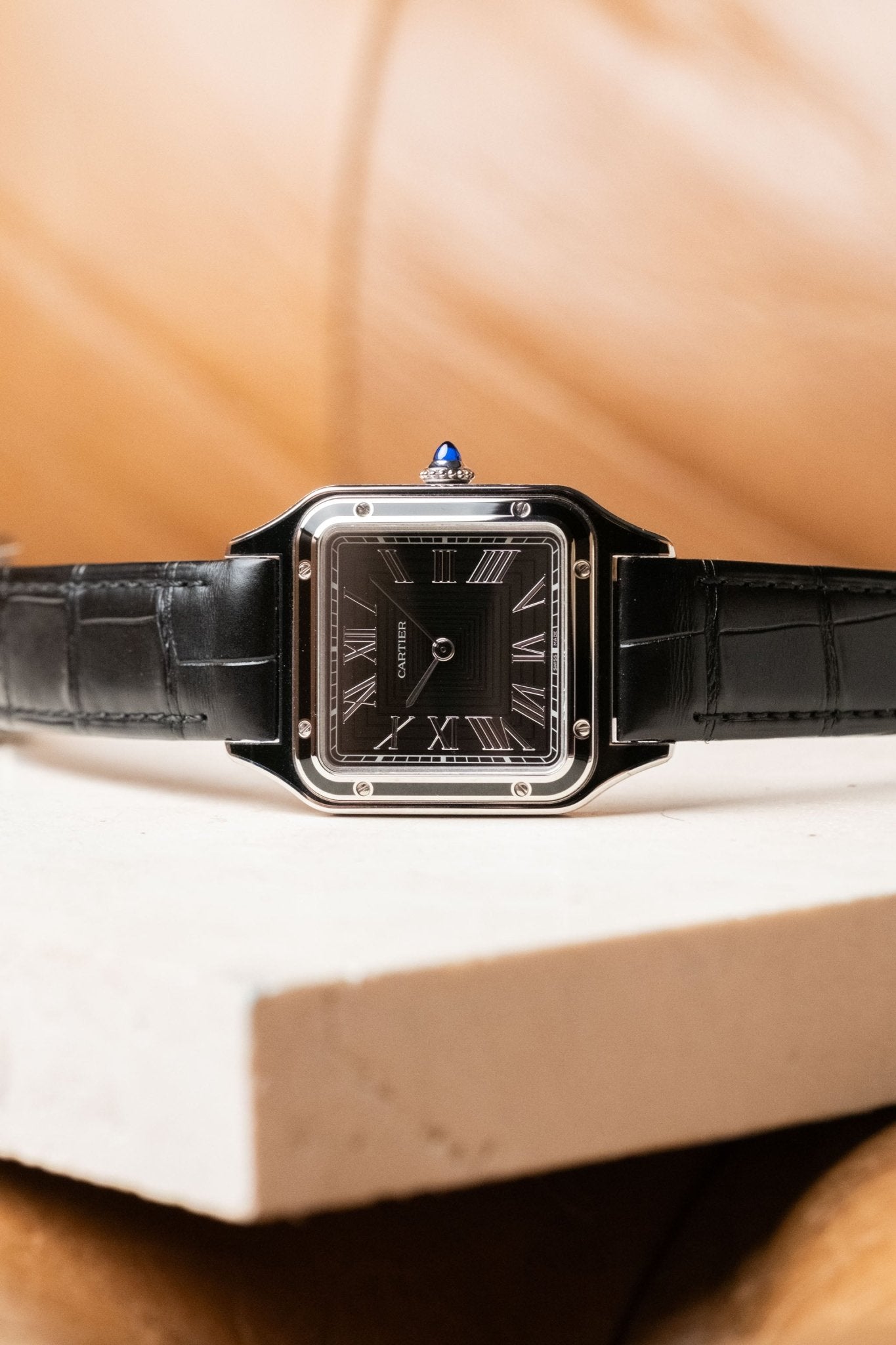 2026 Cartier Santos Dumont Black Lacquer WSSA0046 - Wristory