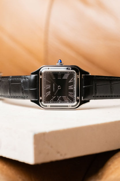 2026 Cartier Santos Dumont Black Lacquer WSSA0046 - Wristory