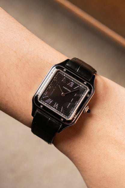 2026 Cartier Santos Dumont Black Lacquer WSSA0046 - Wristory