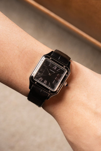 2026 Cartier Santos Dumont Black Lacquer WSSA0046 - Wristory