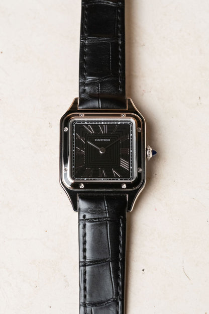 2026 Cartier Santos Dumont Black Lacquer WSSA0046 - Wristory
