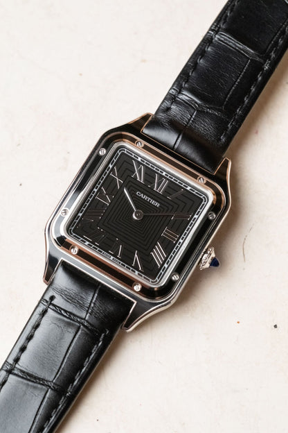 2026 Cartier Santos Dumont Black Lacquer WSSA0046 - Wristory