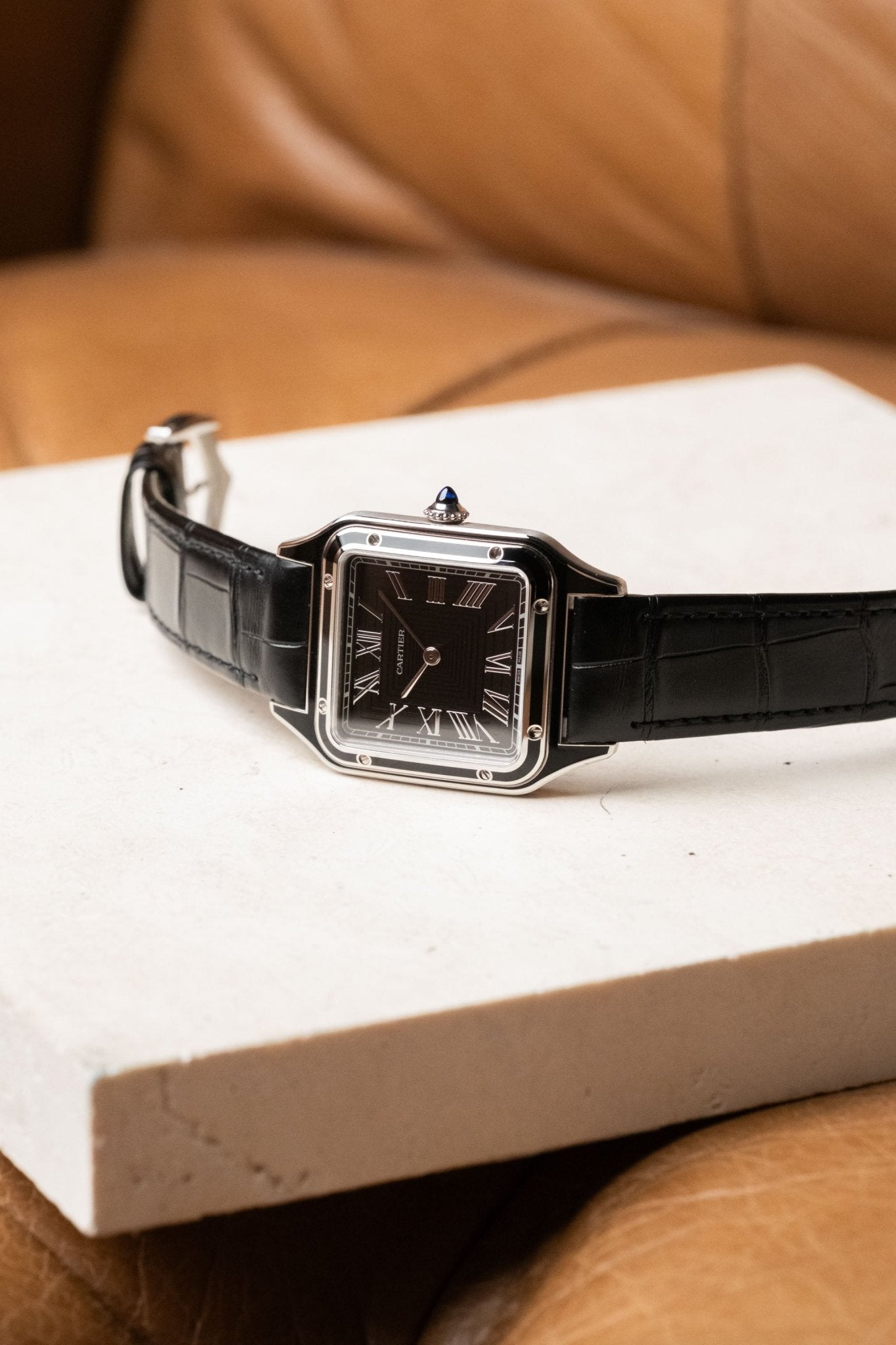 2026 Cartier Santos Dumont Black Lacquer WSSA0046 - Wristory