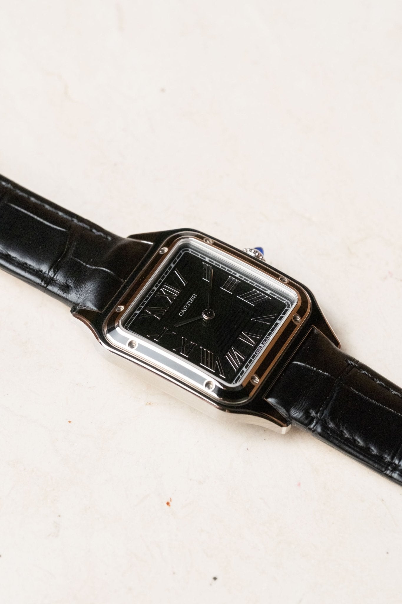 2026 Cartier Santos Dumont Black Lacquer WSSA0046 - Wristory