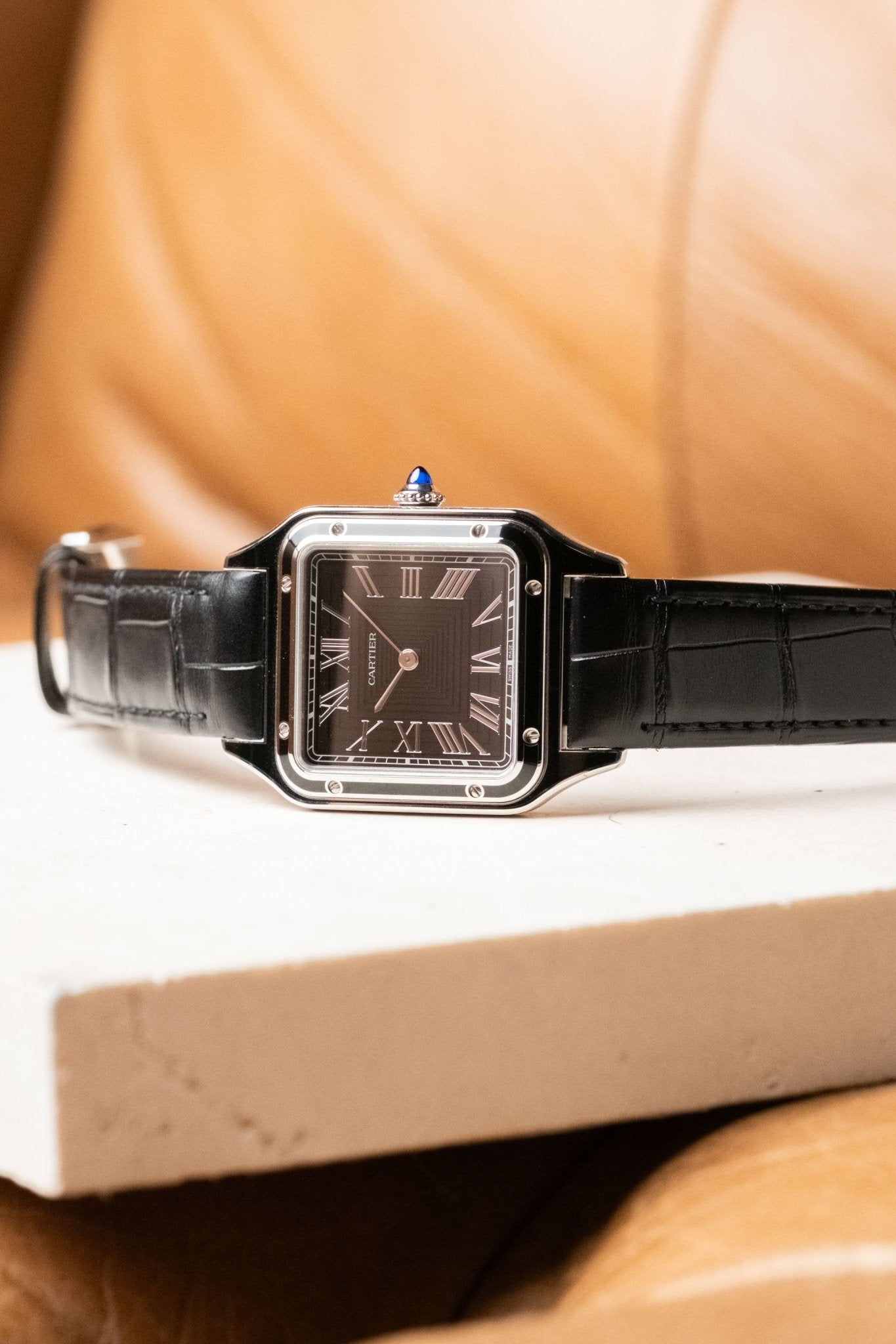 2026 Cartier Santos Dumont Black Lacquer WSSA0046 - Wristory