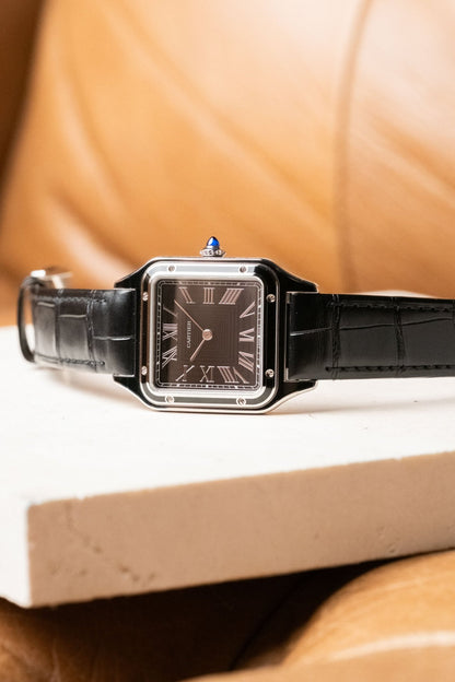 2026 Cartier Santos Dumont Black Lacquer WSSA0046 - Wristory