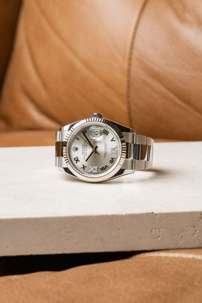 2026 Rolex Datejust 36 Silver Roman Diamond VI And IX Dial 126234 - Wristory