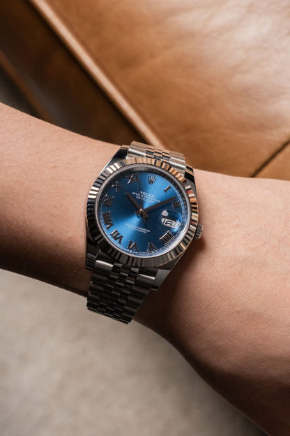 2026 Rolex Datejust 41 Fluted Jubilee “Azzuro Blue Roman” 126334 Details