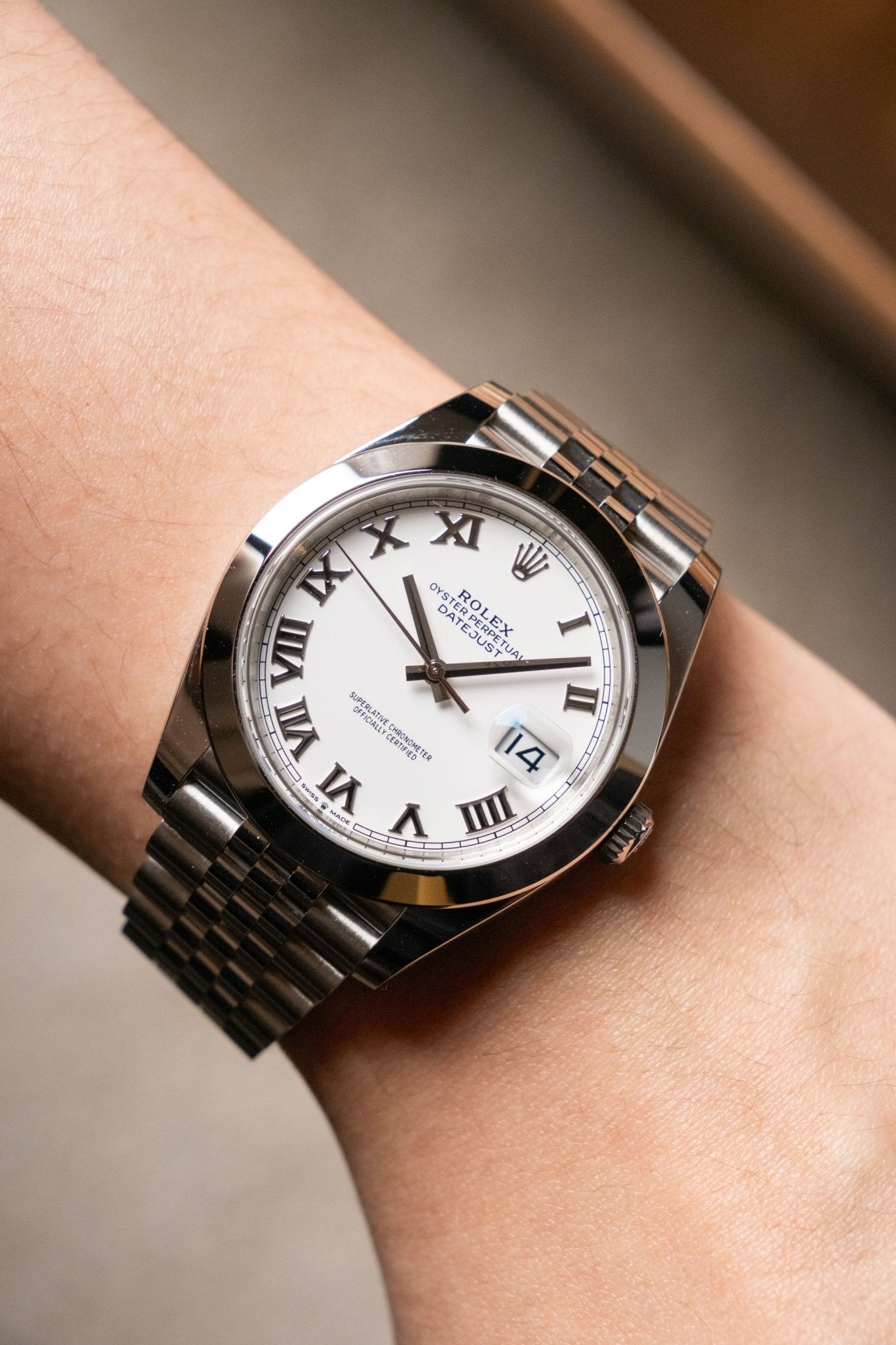 2026 Rolex Datejust 41 Smooth Jubilee White Roman Ref. 126300 - Wristory