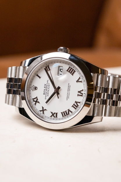 2026 Rolex Datejust 41 Smooth Jubilee White Roman Ref. 126300 - Wristory