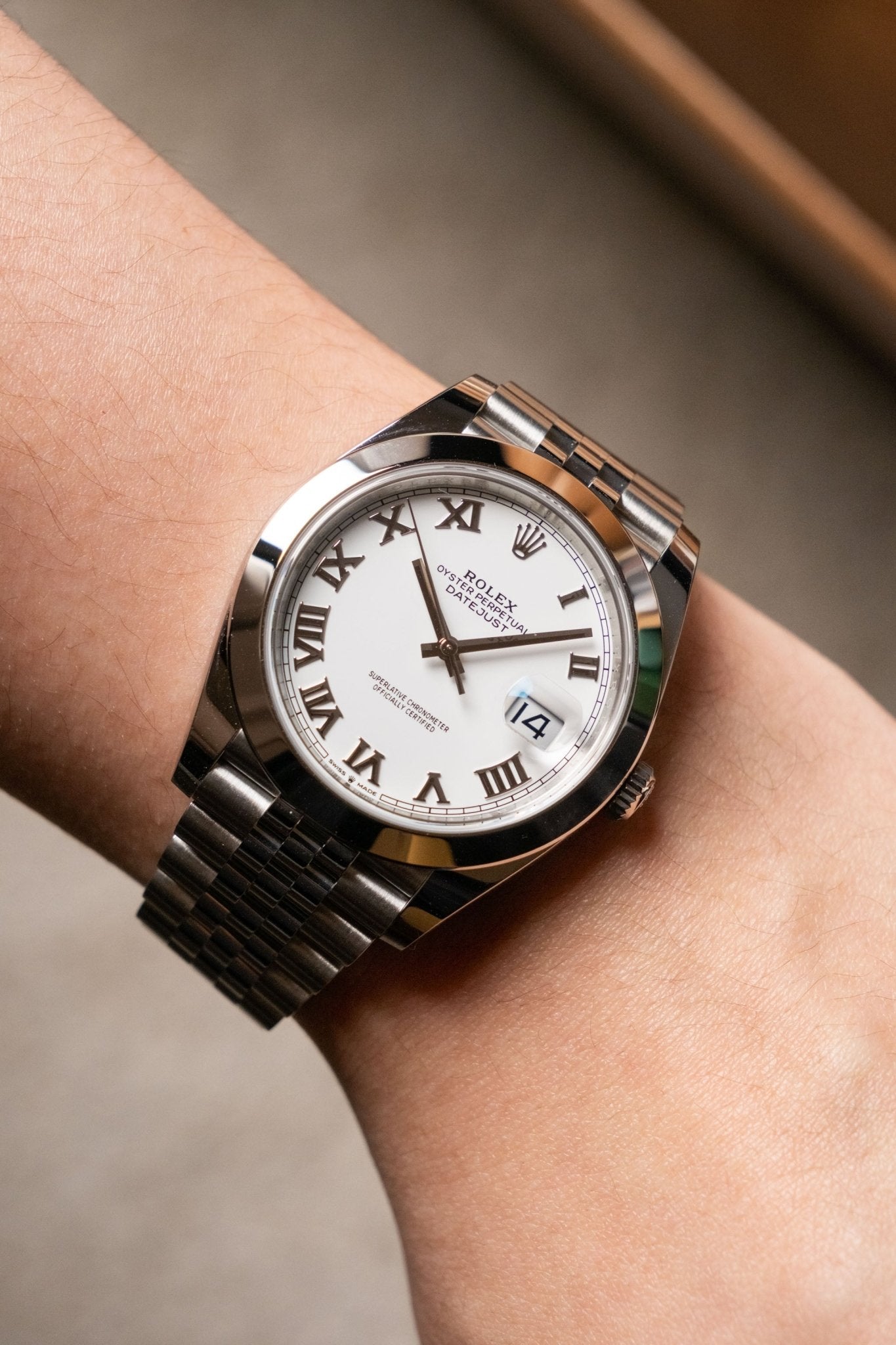 2026 Rolex Datejust 41 Smooth Jubilee White Roman Ref. 126300 - Wristory