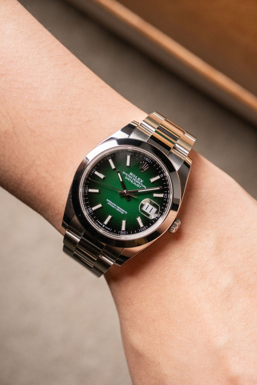 2026 Rolex Datejust 41 Smooth Oyster Green Ombre Ref. 126300 - Wristory