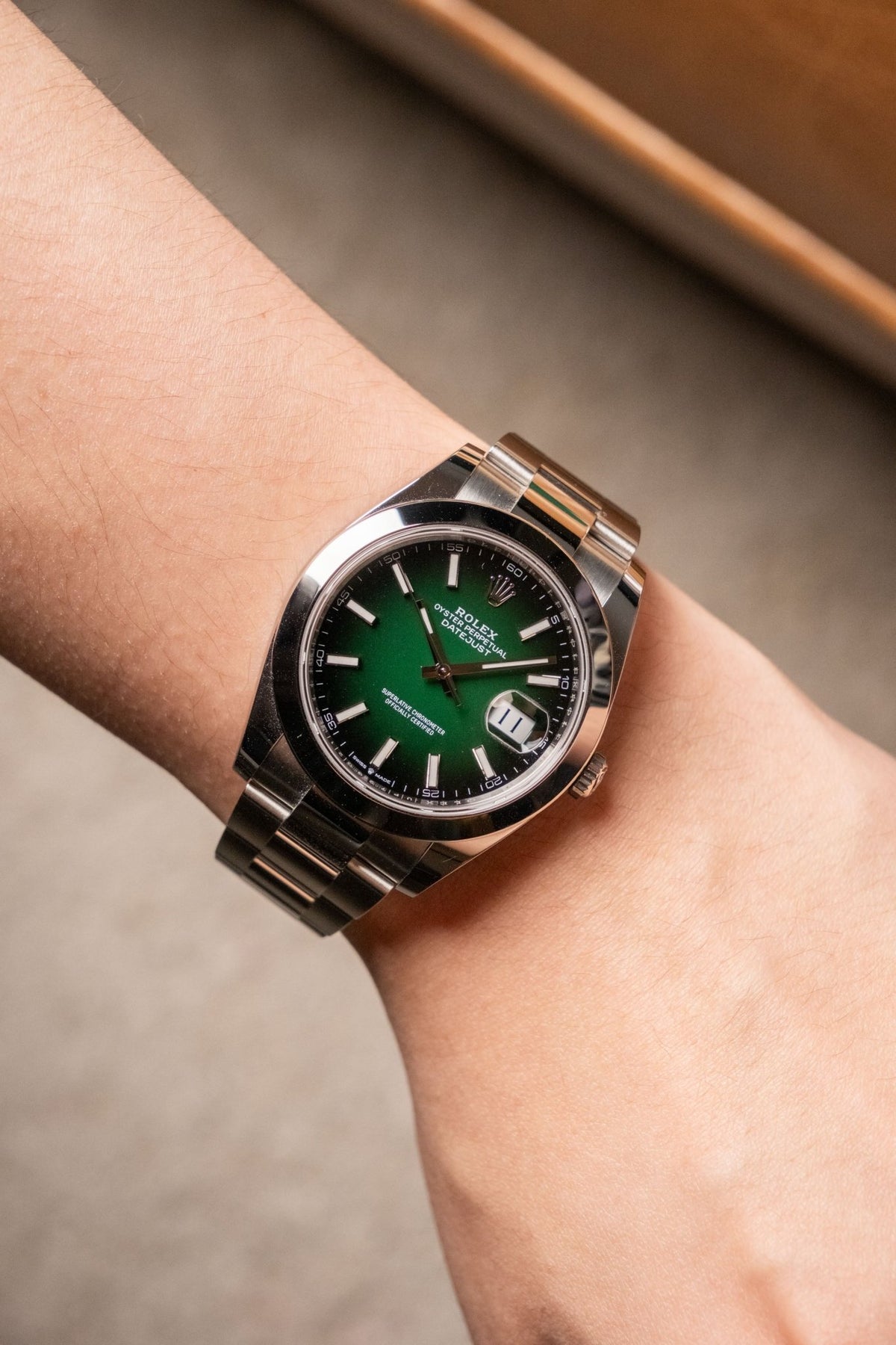 2026 Rolex Datejust 41 Smooth Oyster Green Ombre Ref. 126300 - Wristory
