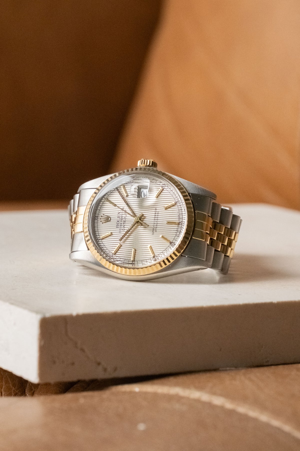 Circa 1984 Rolex Datejust 36 Silver Tapestry Dial 16013 — photo 1