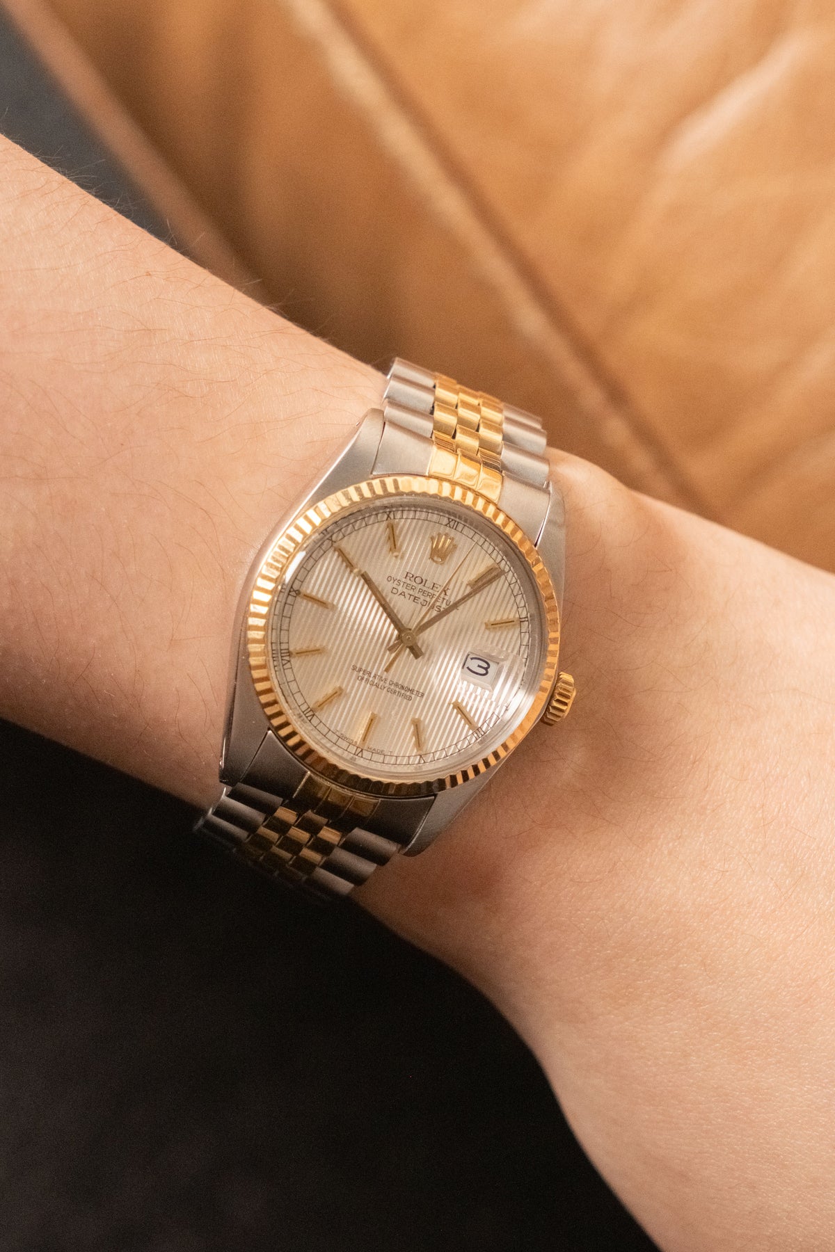 Circa 1984 Rolex Datejust 36 Silver Tapestry Dial 16013 — photo 16