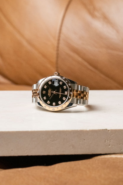 2017 Rolex Datejust 31 Black Big Diamond Dial with Diamond Bezel Ref. 178341 — photo 8