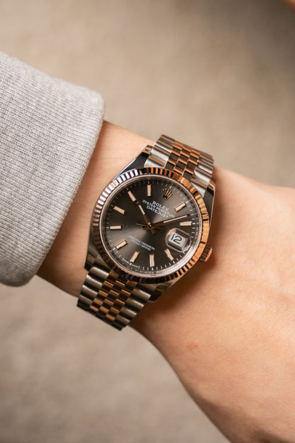 2018 Rolex Datejust 36 Two-Tone Rose Gold Slate Gray Dial 126231 — photo 12